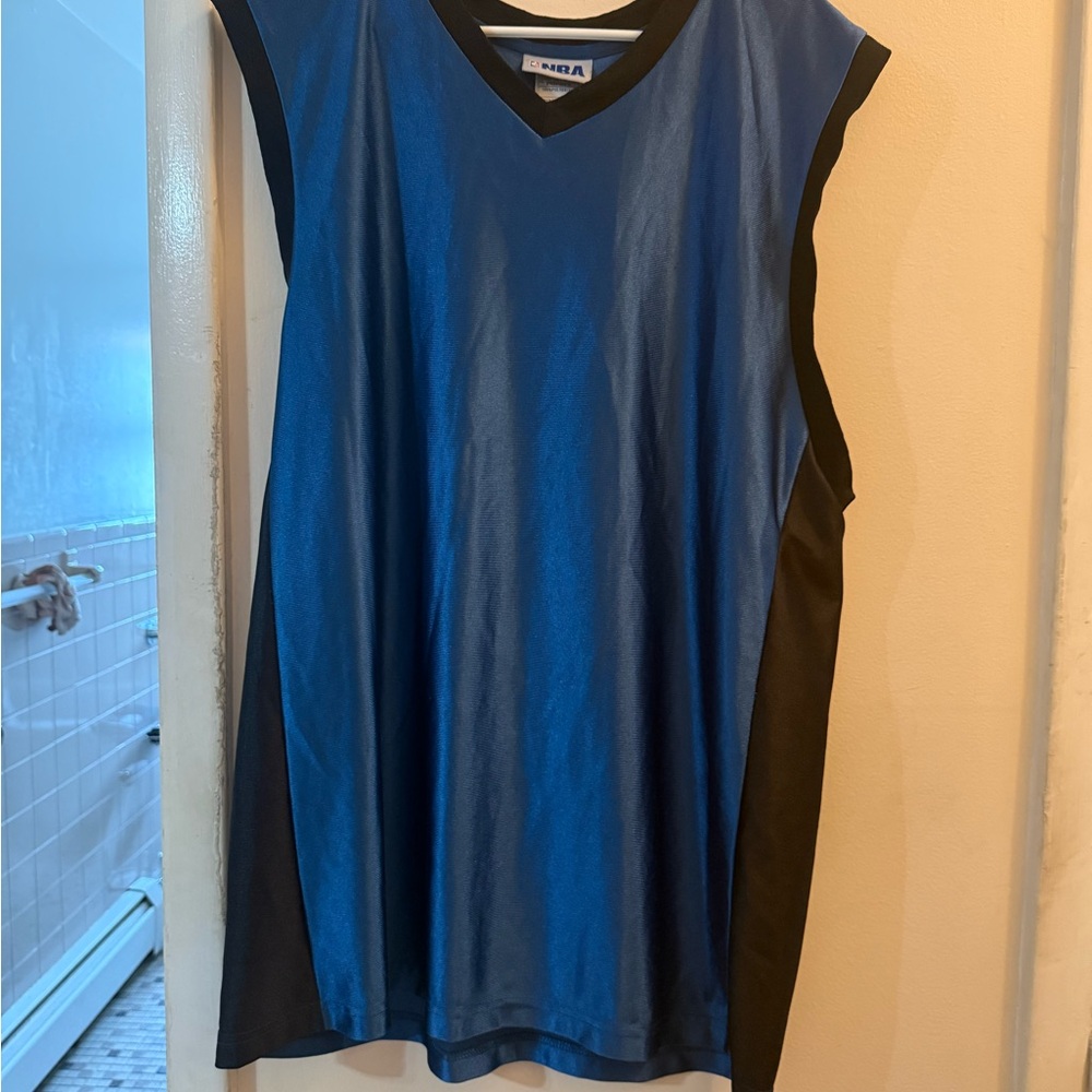 NBA Blue and Black V-Neck Jersey
